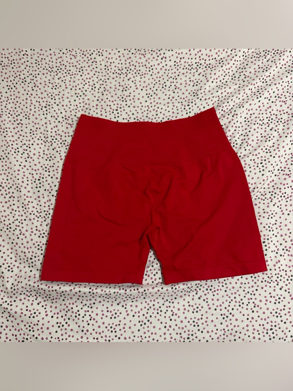 High-Rise Red Bike Shorts for Women